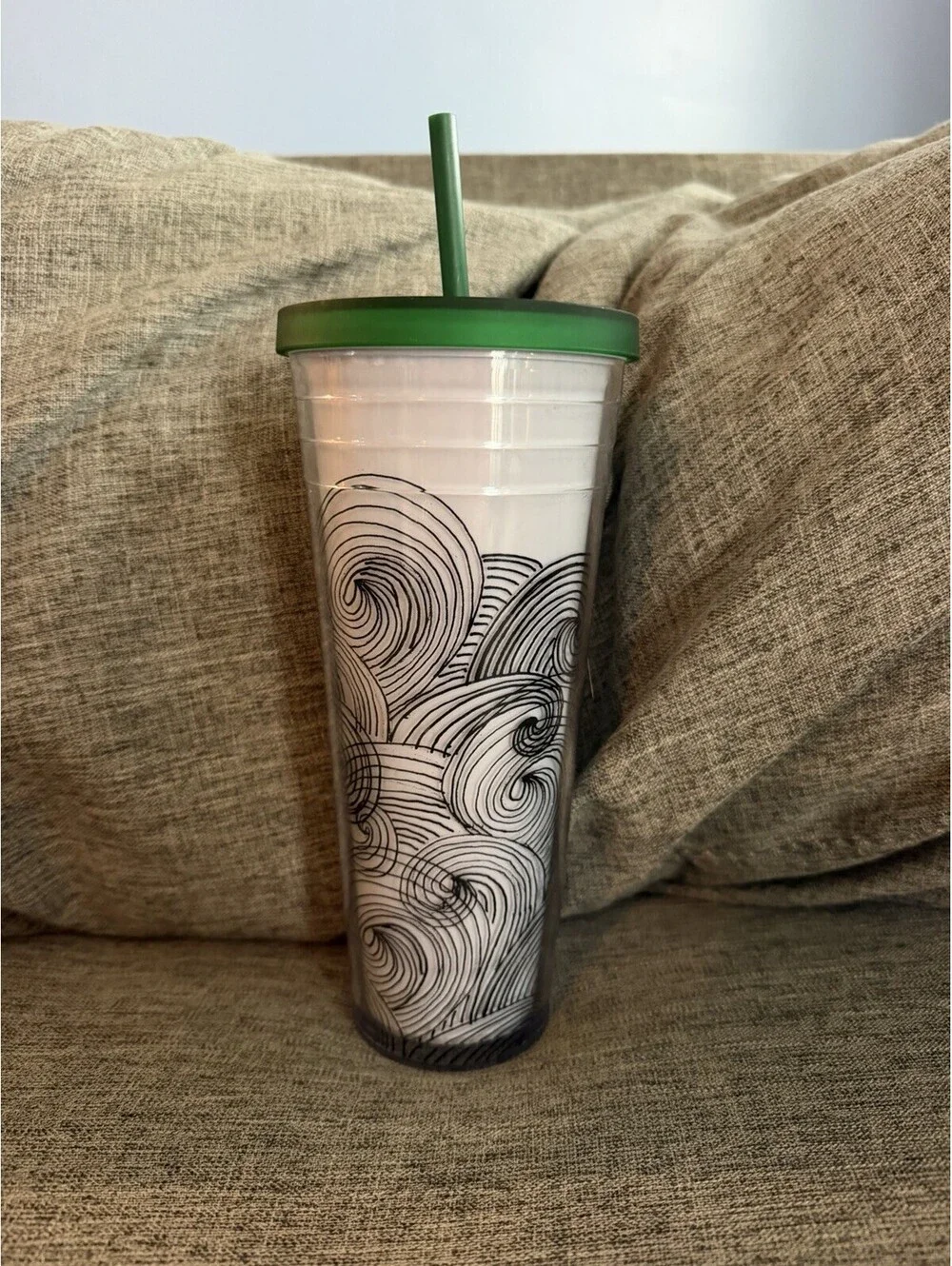 Starbucks Tumbler Dot Collection Venti Cold Cup Ink Waves 24oz